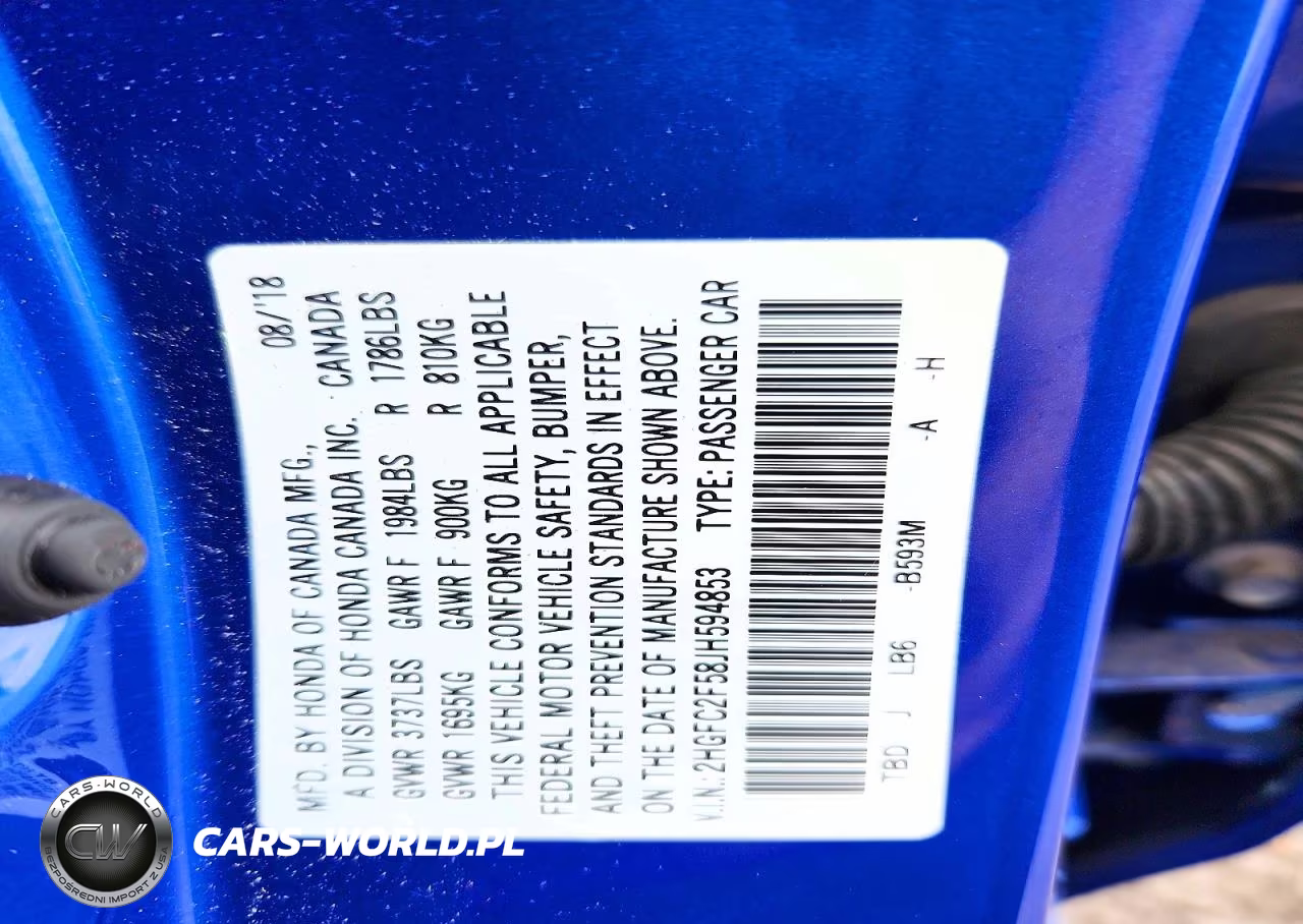 2018 Honda Civic Lx VIN:2HGFC2F58JH594853 - 13
