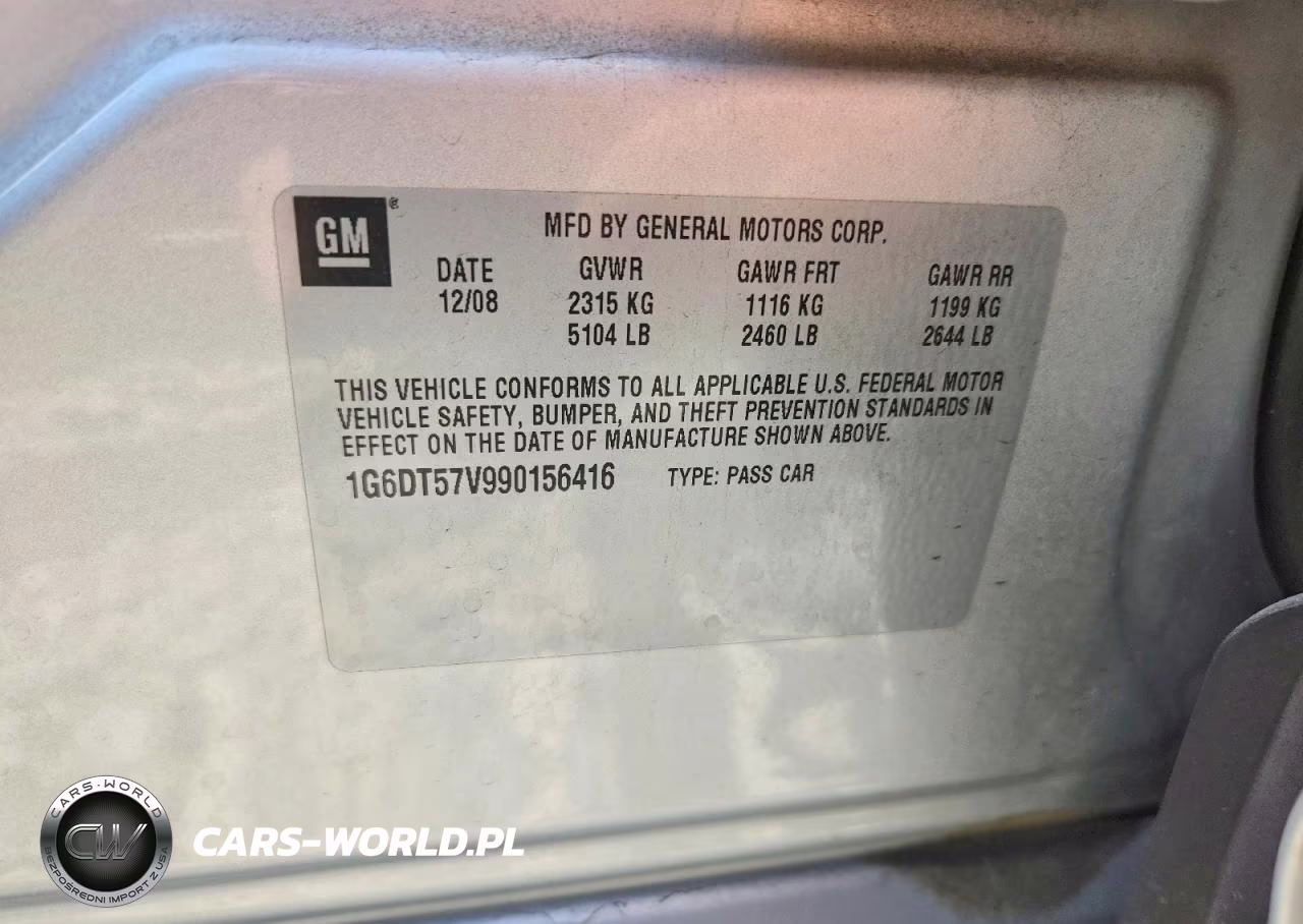 2009 Cadillac Cts Hi Feature V6 VIN:1G6DT57V990156416 - 12