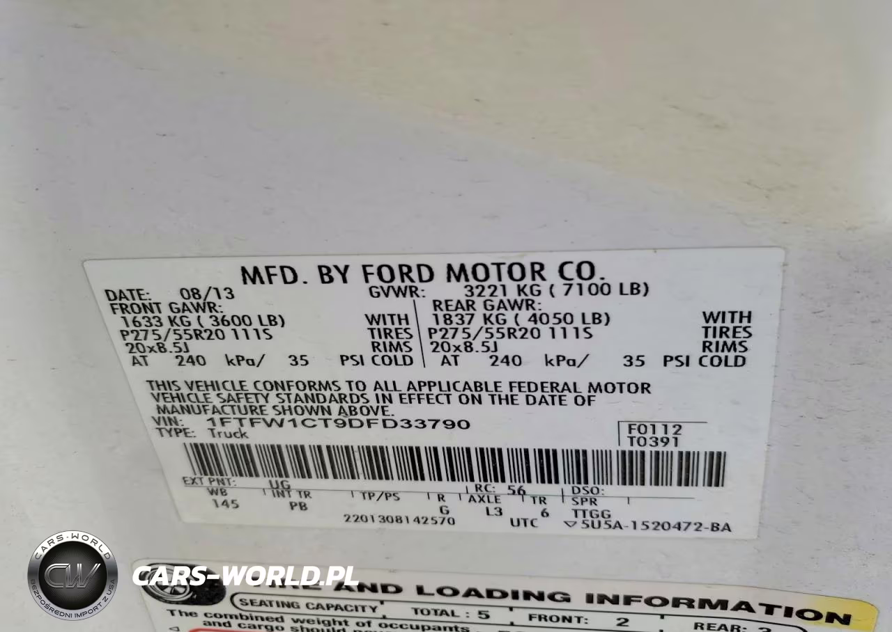 2013 Ford F150 Supercrew VIN:1FTFW1CT9DFD33790 - 12