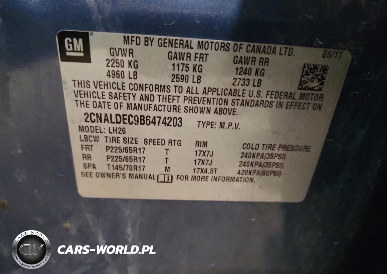 2011 Chevrolet Equinox Lt VIN:2CNALDEC9B6474203 - 13