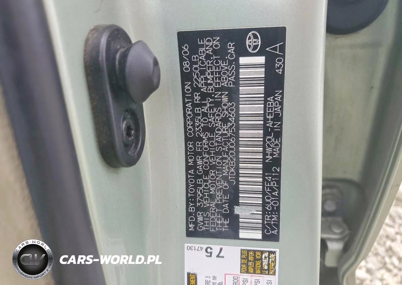2006 Toyota Prius Base VIN:JTDKB20U067534603 - 12