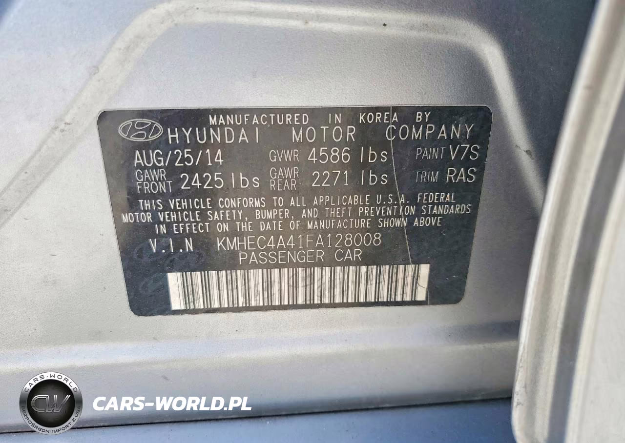 2015 Hyundai Sonata Hybrid Limited VIN:KMHEC4A41FA128008 - 12