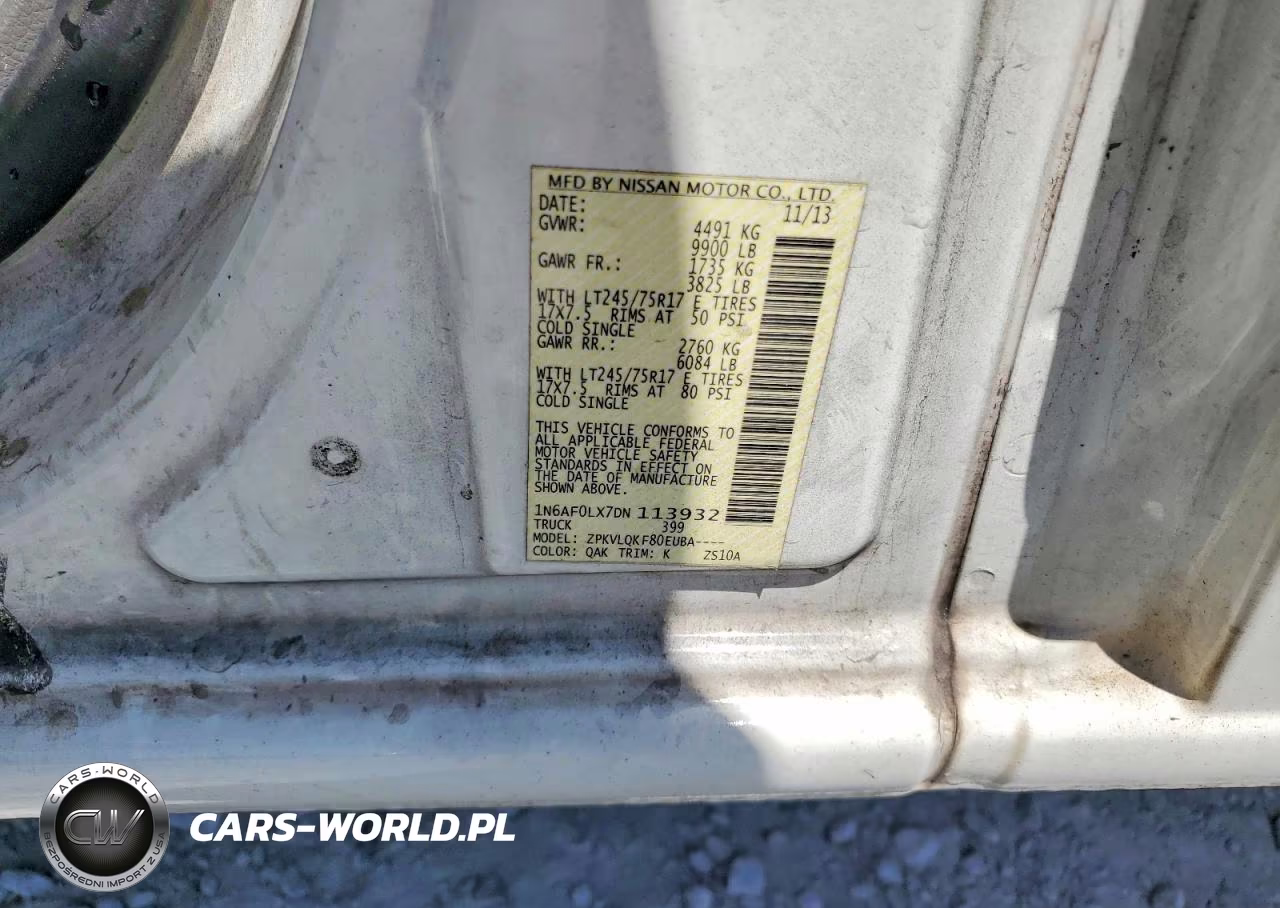 2013 Nissan Nv 2500 Hd S VIN:1N6AF0LX7DN113932 - 12
