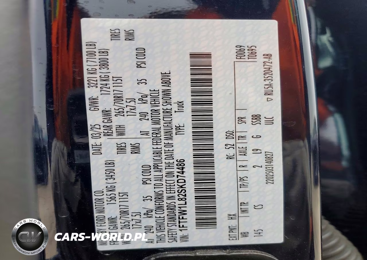 2025 Ford F-150 Xl VIN:1FTFW1L82SKD74486 - 13