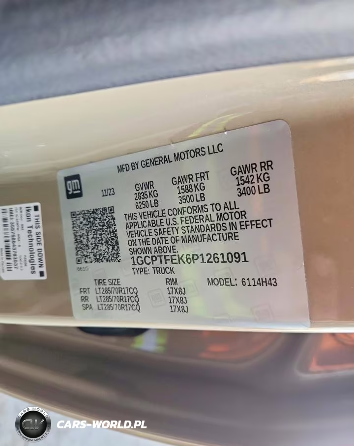 2023 Chevrolet Colorado Zr2 VIN:1GCPTFEK6P1261091 - 12