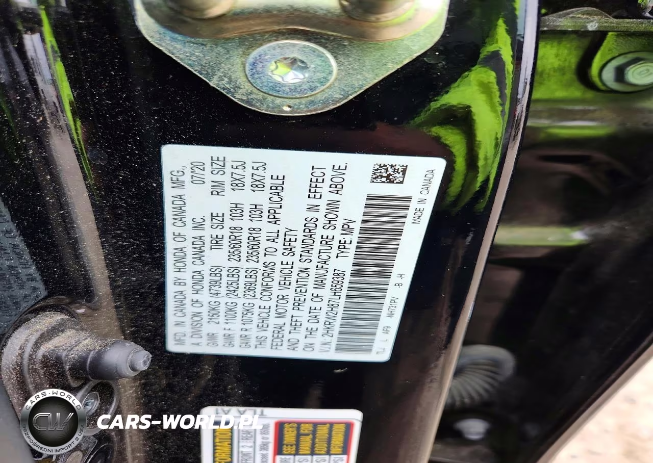 2020 Honda Cr-V Exl VIN:2HKRW2H87LH659387 - 13