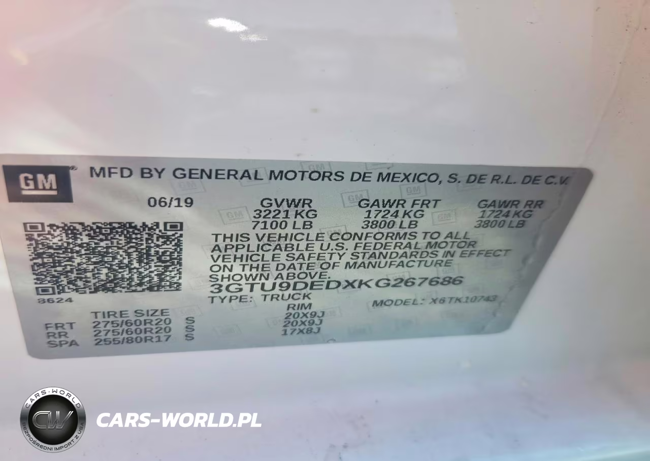 2019 GMC Sierra K1500 Slt VIN:3GTU9DEDXKG267686 - 12