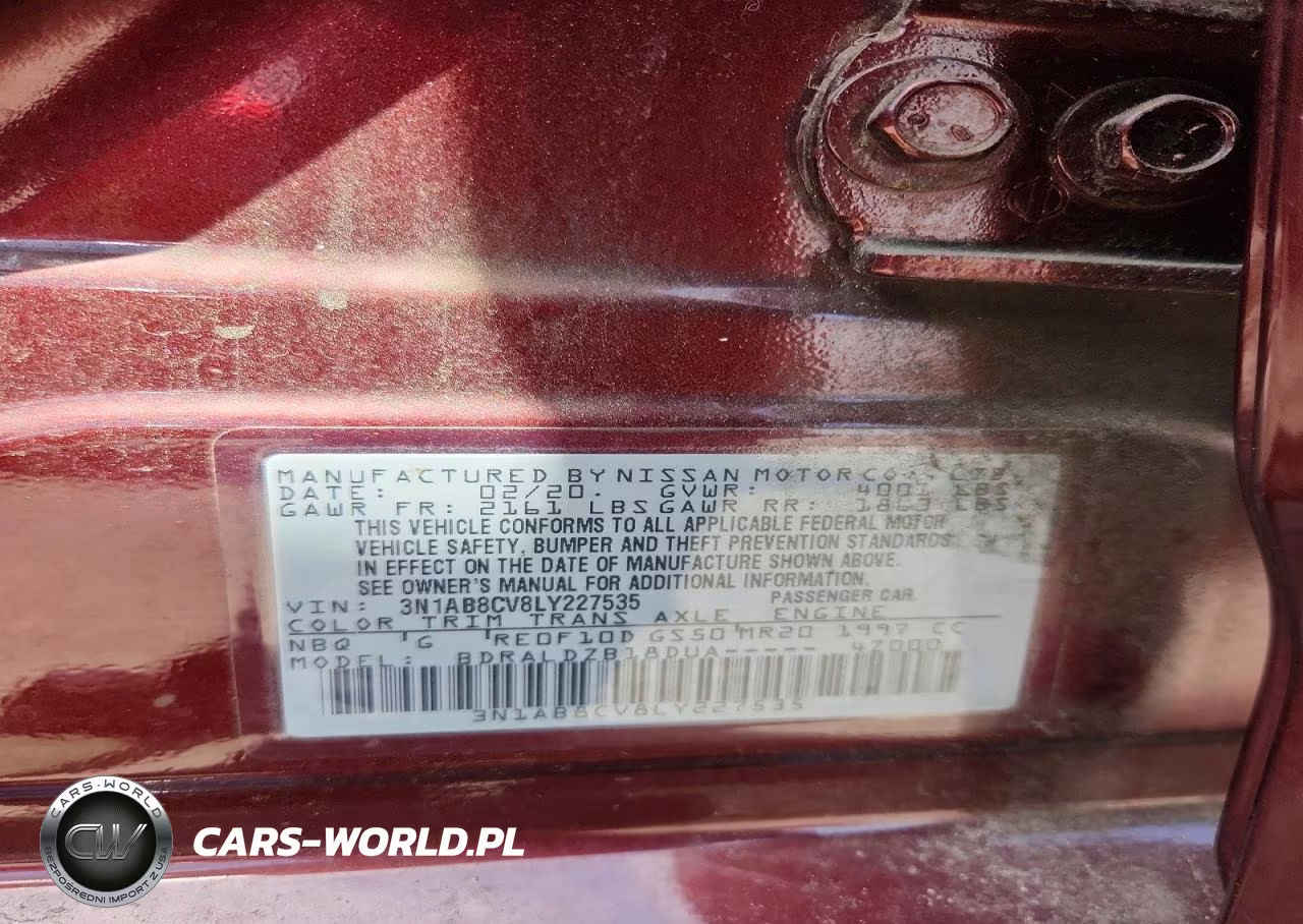 2020 Nissan Sentra Sv VIN:3N1AB8CV8LY227535 - 12