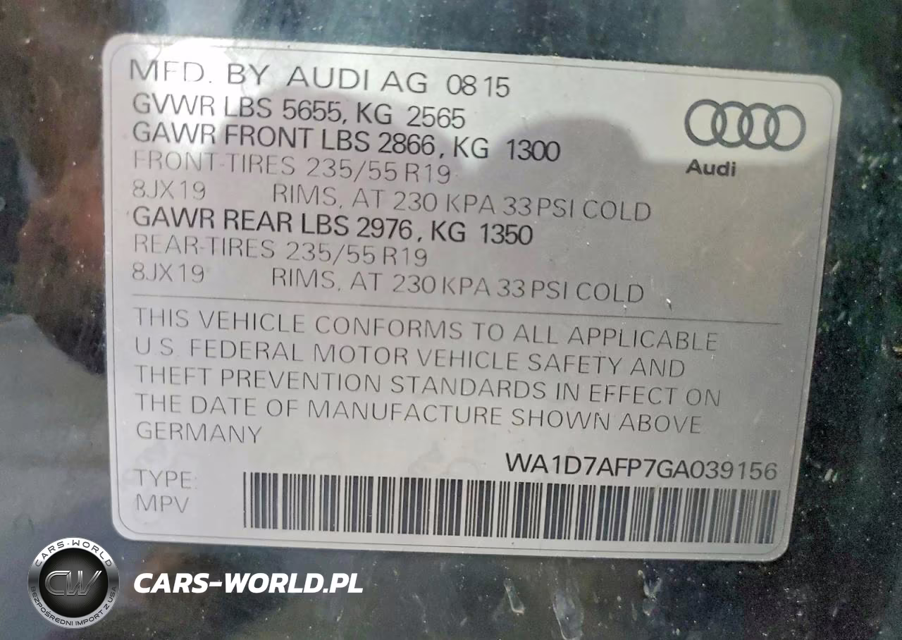 2016 Audi Q5 Premium Plus S-Line VIN:WA1D7AFP7GA039156 - 13