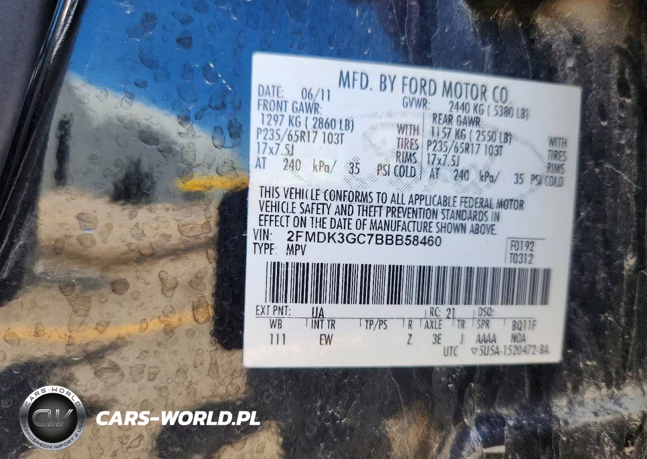 2011 Ford Edge Se VIN:2FMDK3GC7BBB58460 - 12