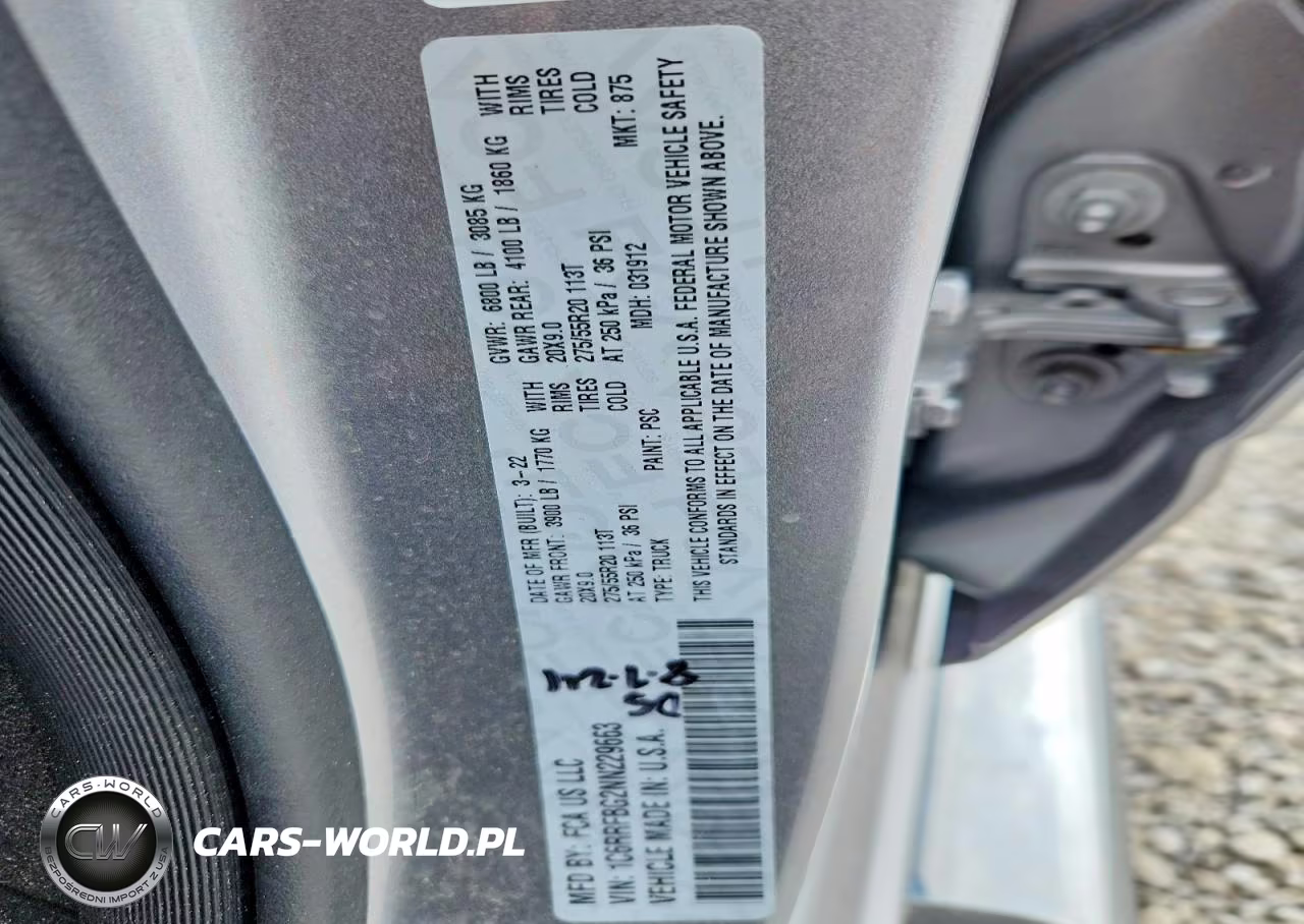 2022 Ram 1500 Big Horn VIN:1C6RRFBG2NN229663 - 12