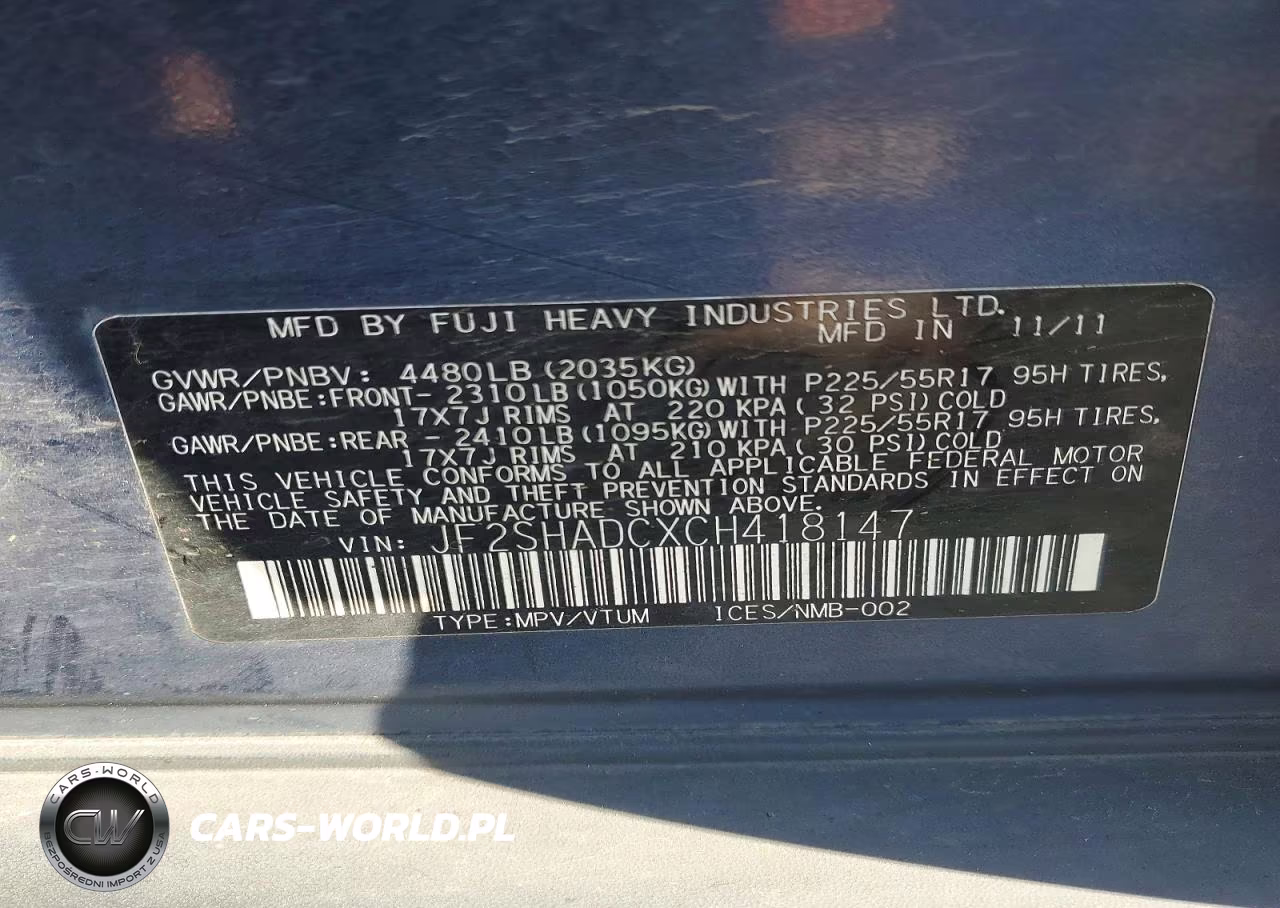 2012 Subaru Forester 2.5X Premium VIN:JF2SHADCXCH418147 - 13