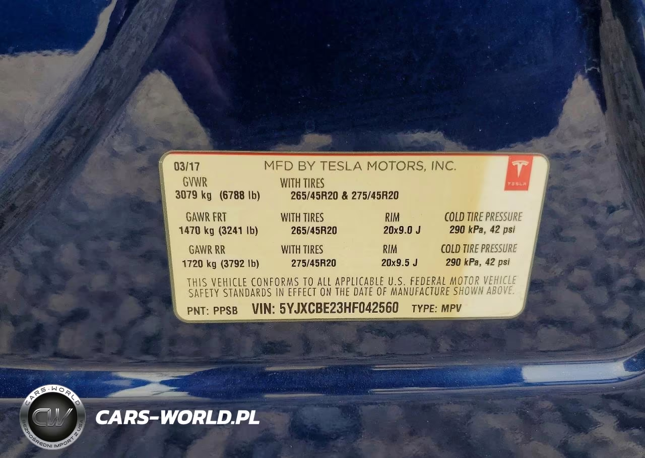 2017 Tesla Model X VIN:5YJXCBE23HF042560 - 14