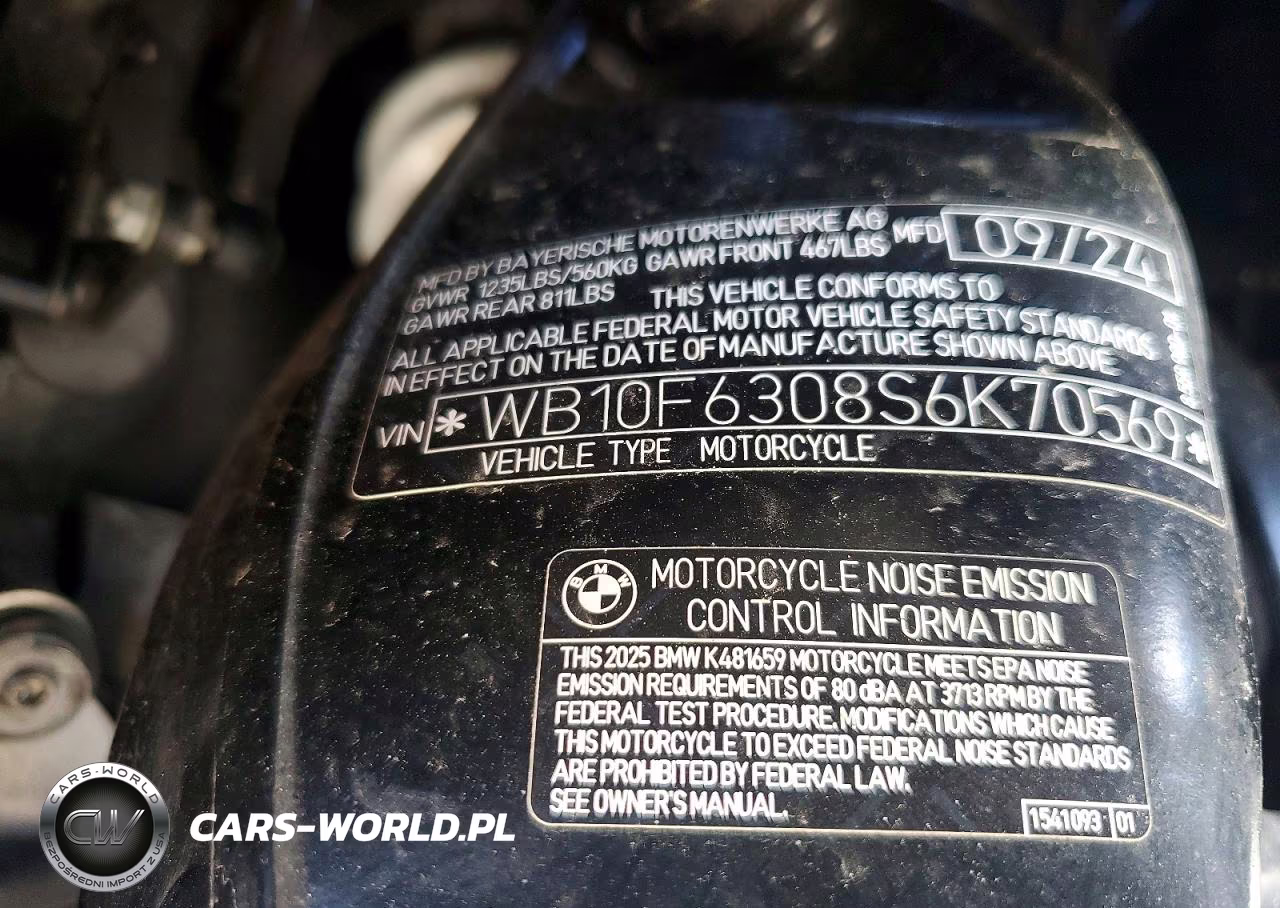 2025 BMW K1600 B VIN:WB10F6308S6K70569 - 9