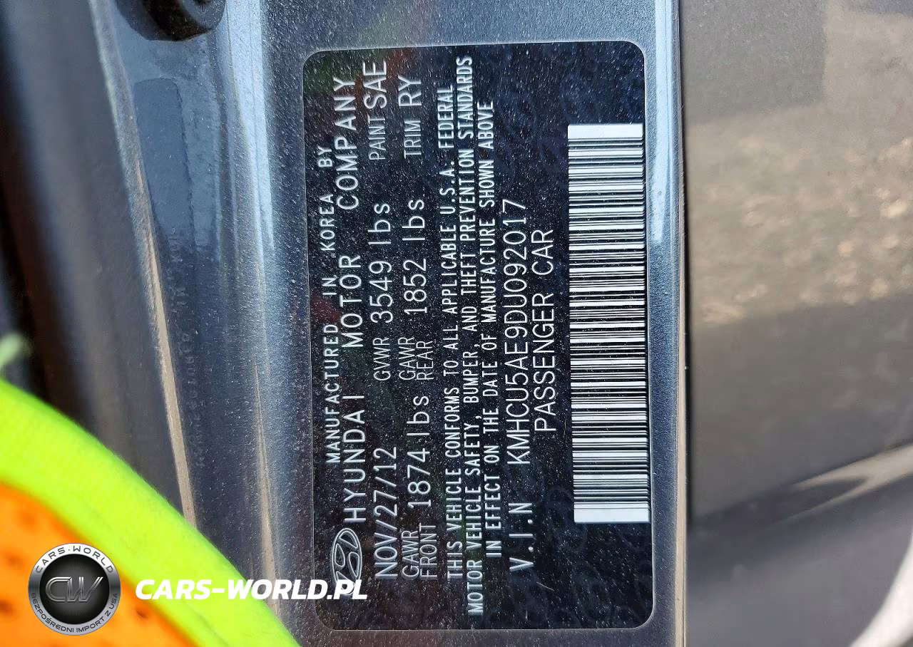 2013 Hyundai Accent Se VIN:KMHCU5AE9DU092017 - 12