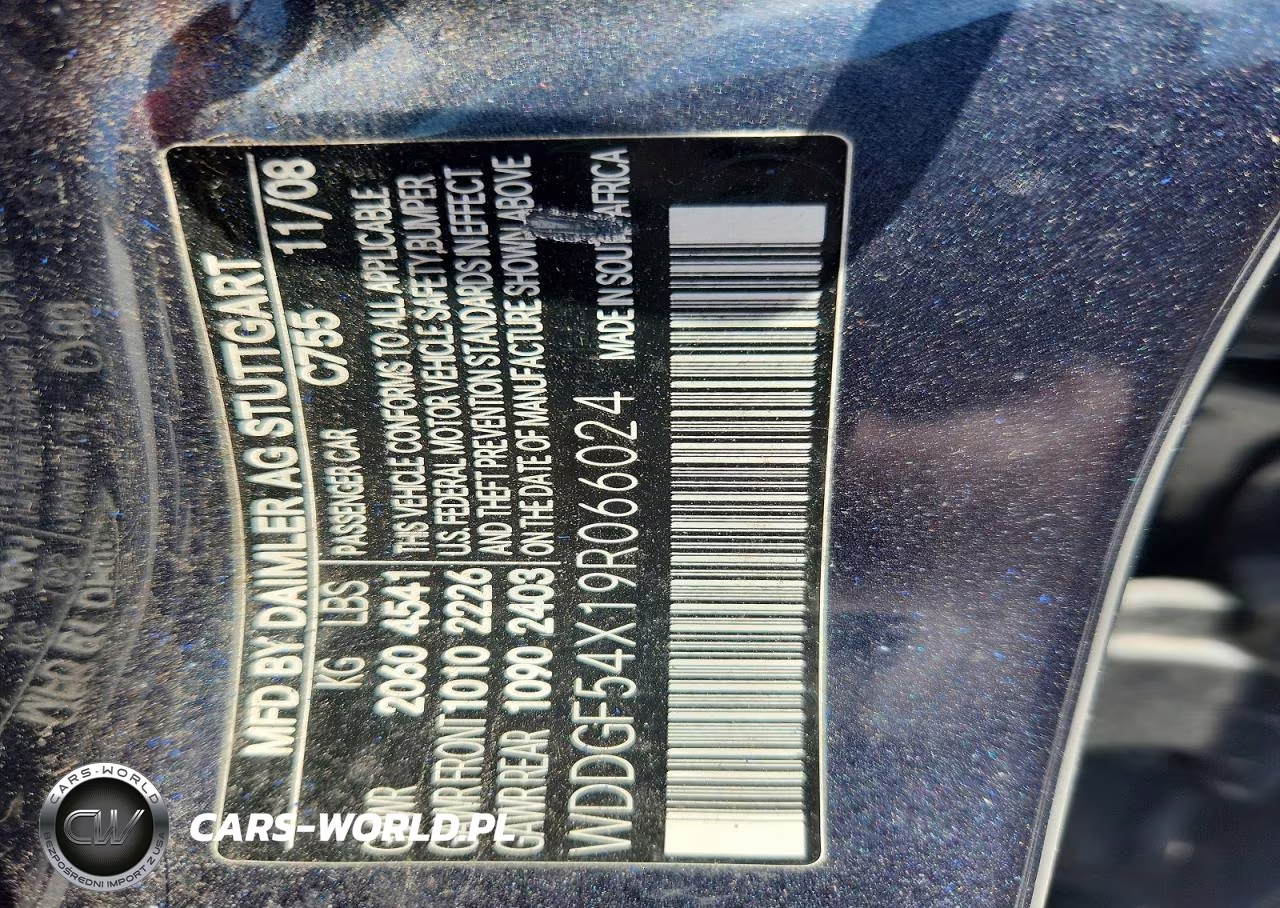 2009 Mercedes-Benz C 300 VIN:WDDGF54X19R066024 - 12