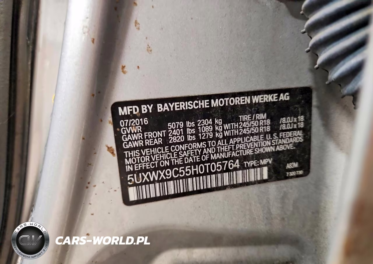 2017 BMW X3 xDrive28I VIN:5UXWX9C55H0T05764 - 13