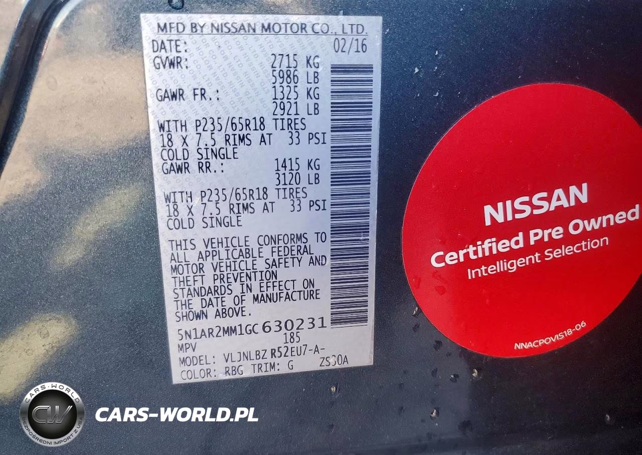 2016 Nissan Pathfinder S VIN:5N1AR2MM1GC630231 - 13
