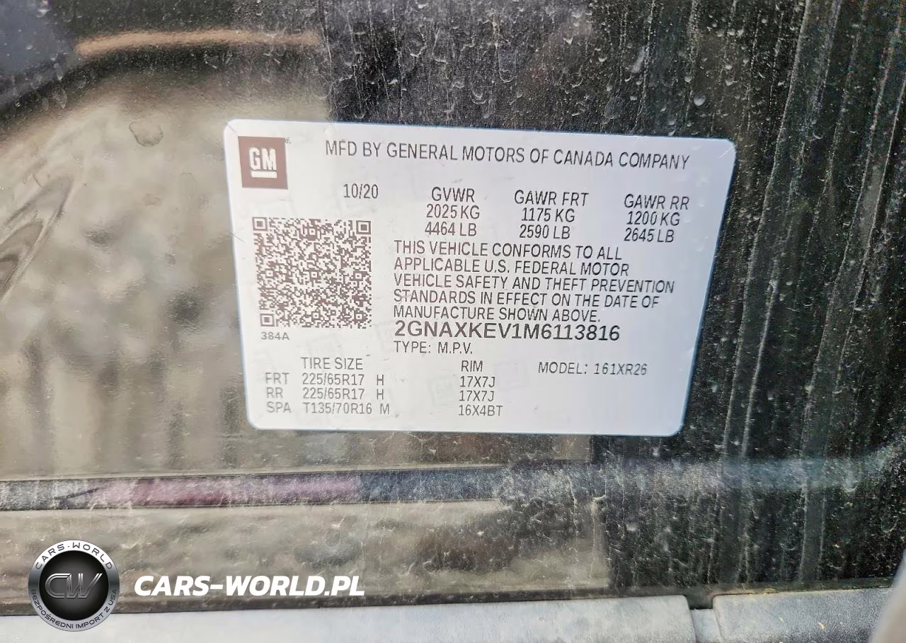 2021 Chevrolet Equinox Lt VIN:2GNAXKEV1M6113816 - 13