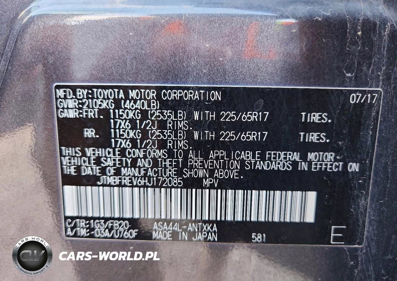 2017 Toyota Rav4 Le VIN:JTMBFREV6HJ172085 - 12