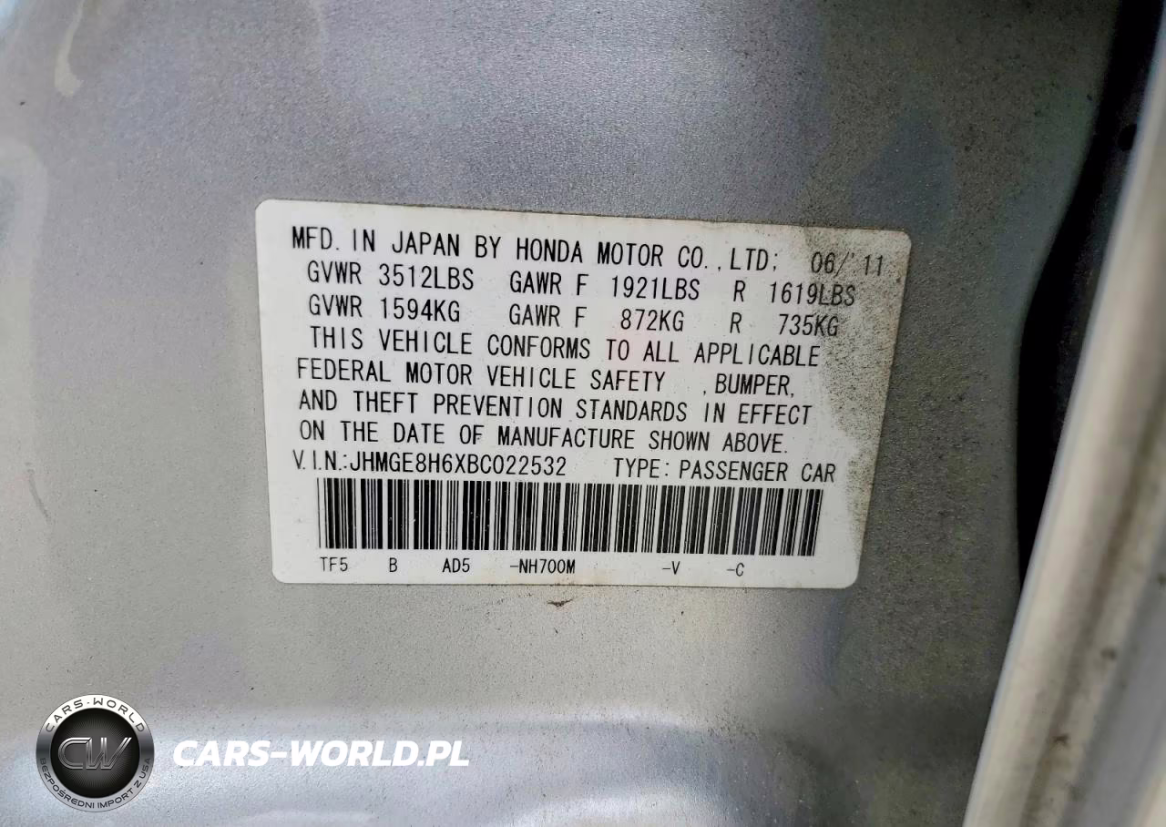 2011 Honda Fit Sport VIN:JHMGE8H6XBC022532 - 13