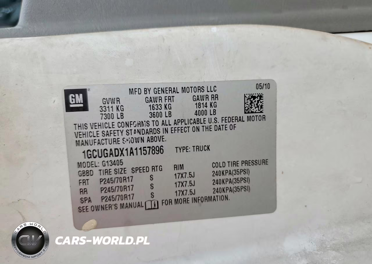 2010 Chevrolet Express 1500 Cargo Delivery Van VIN:1GCUGADX1A1157896 - 12
