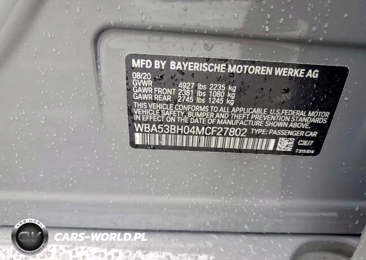 2021 BMW 530 I VIN:WBA53BH04MCF27802 - 12