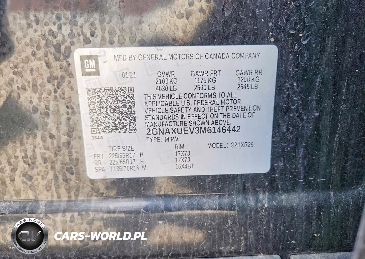 2021 Chevrolet Equinox Lt VIN:2GNAXUEV3M6146442 - 13