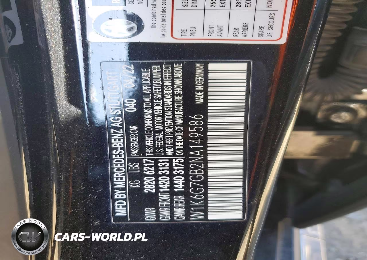 2022 Mercedes-Benz S 580 4Matic VIN:W1K6G7GB2NA149586 - 12