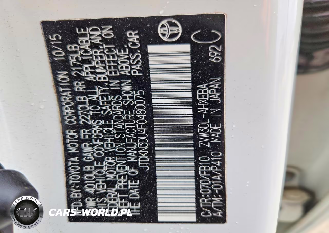 2015 Toyota Prius Two VIN:JTDKN3DU4F0480075 - 12