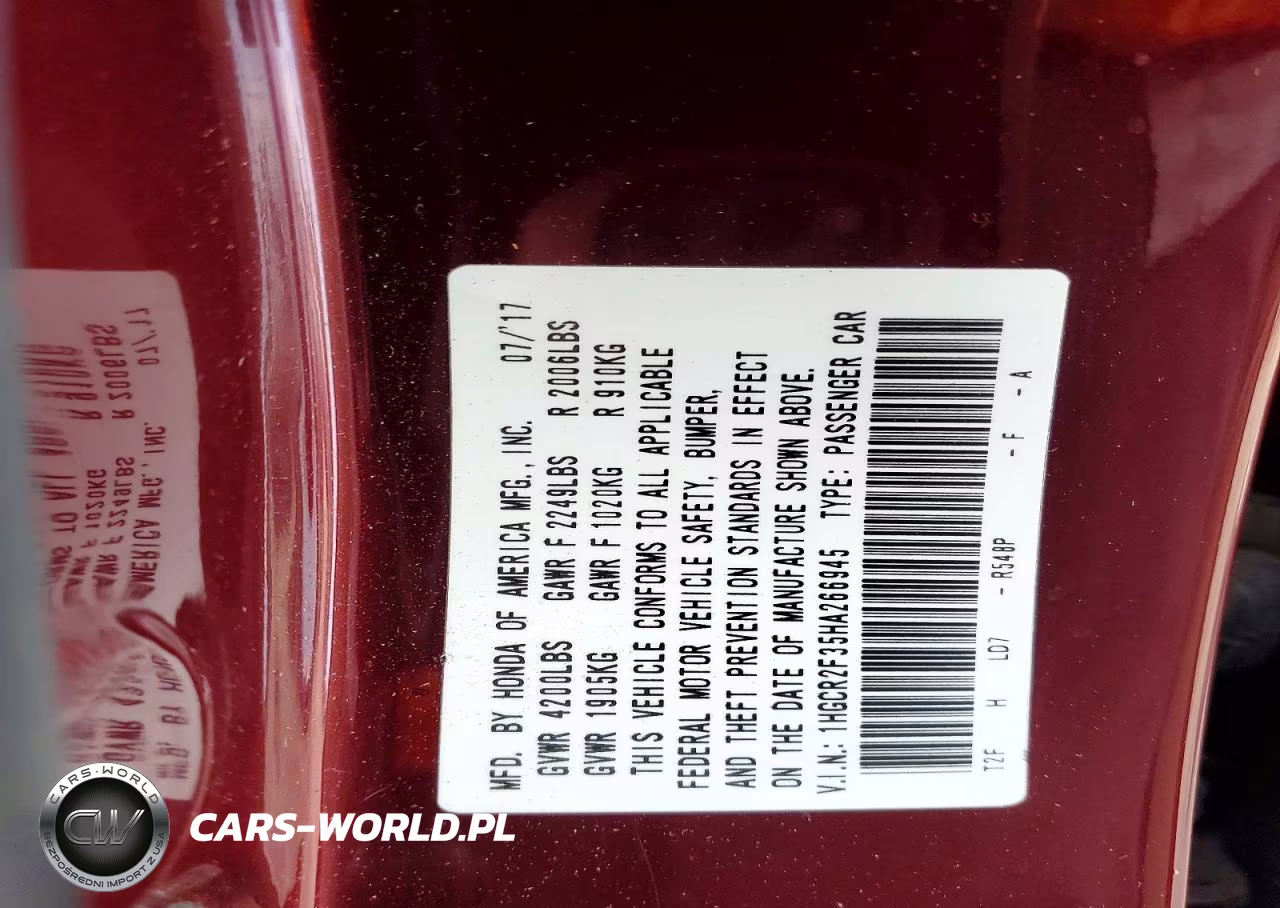 2017 Honda Accord Lx VIN:1HGCR2F35HA266945 - 12