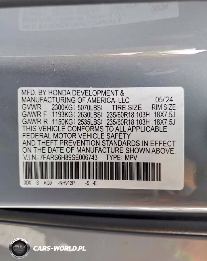 2025 Honda Cr-V Sport-L VIN:7FARS6H89SE006743 - 14