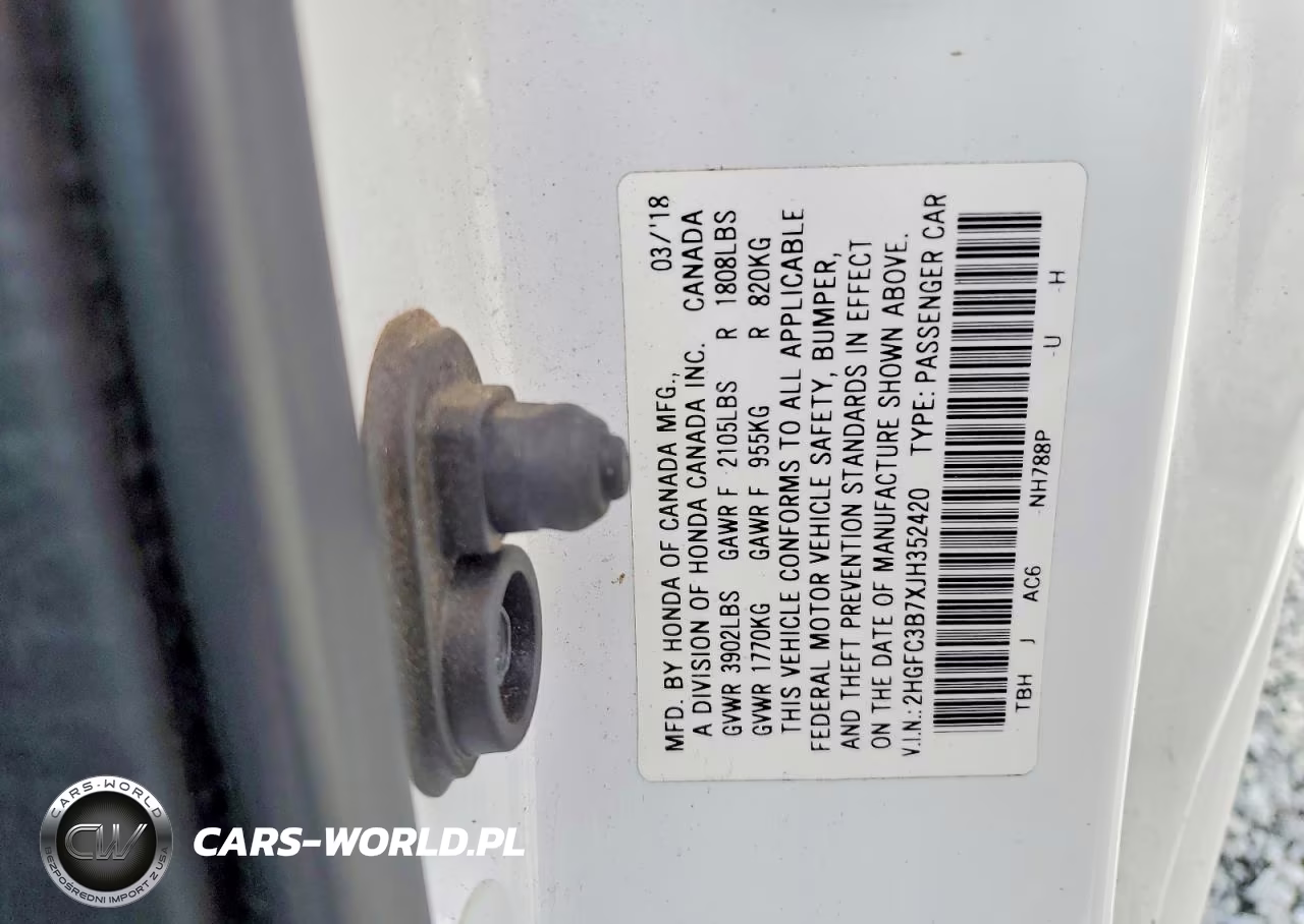 2018 Honda Civic Exl VIN:2HGFC3B7XJH352420 - 12