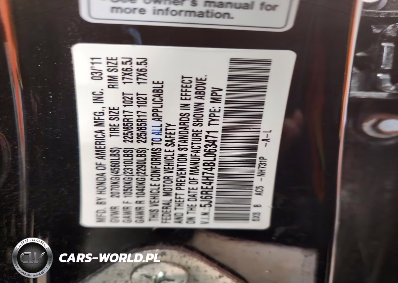 2011 Honda Cr-V Exl VIN:5J6RE4H74BL063471 - 13