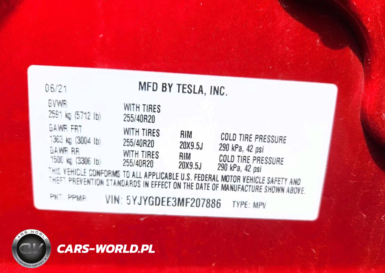 2021 Tesla Model Y VIN:5YJYGDEE3MF207886 - 12