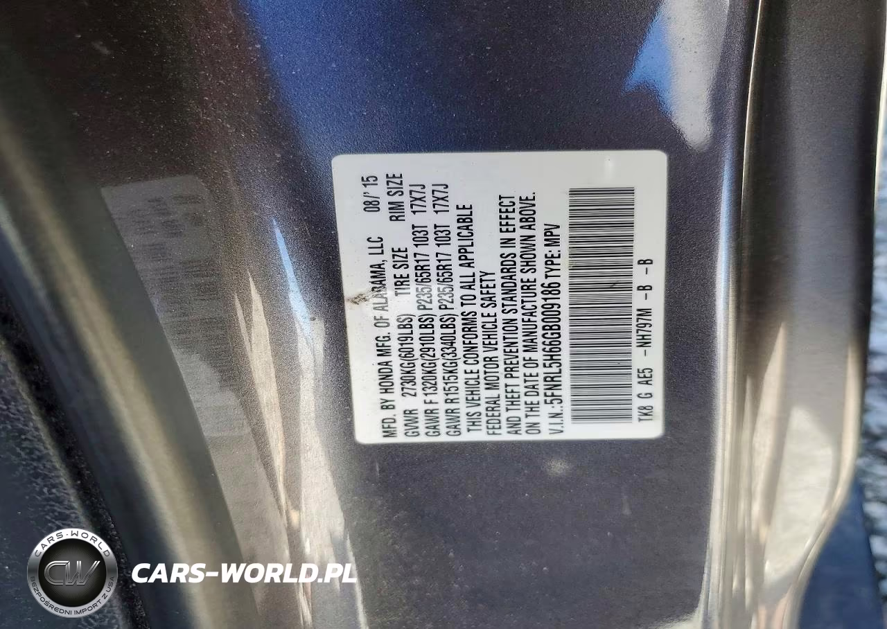 2016 Honda Odyssey Exl VIN:5FNRL5H66GB009186 - 14