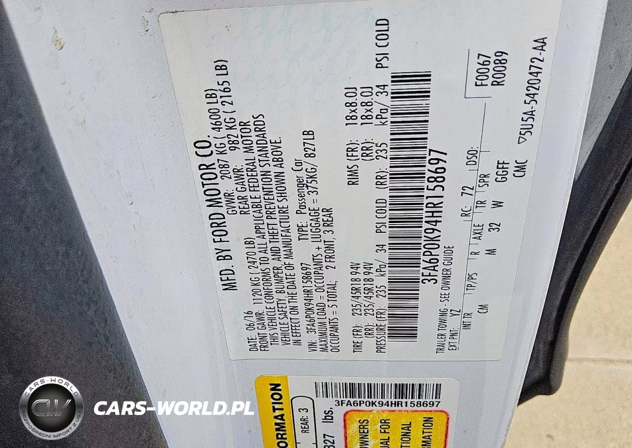 2017 Ford Fusion Titanium VIN:3FA6P0K94HR158697 - 12