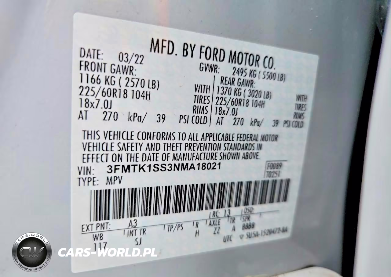 2022 Ford Mustang Mach-E Select VIN:3FMTK1SS3NMA18021 - 13