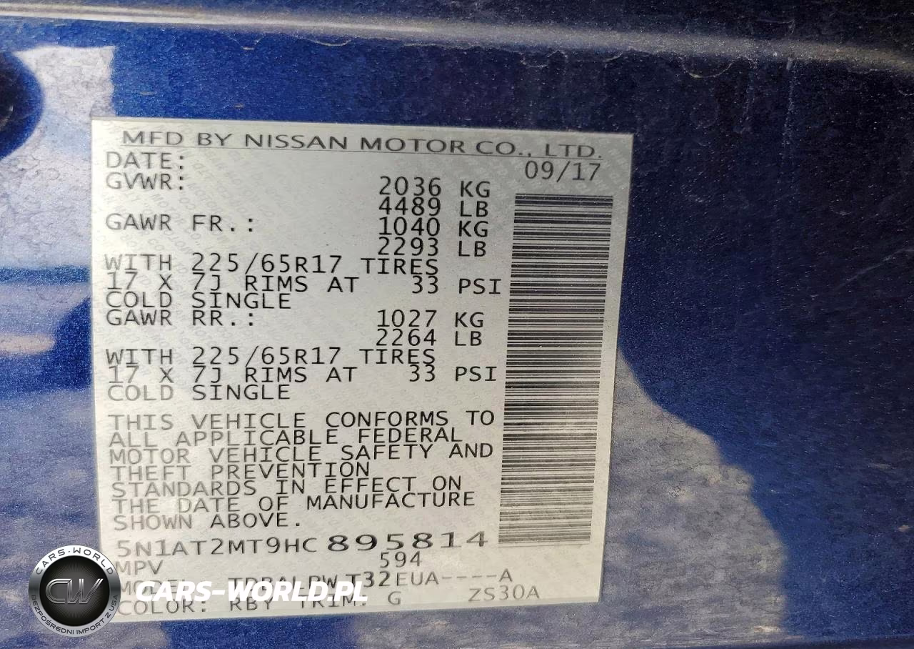 2017 Nissan Rogue S VIN:5N1AT2MT9HC895814 - 13
