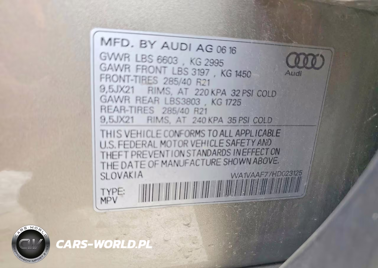 2017 Audi Q7 Prestige VIN:WA1VAAF77HD023125 - 13
