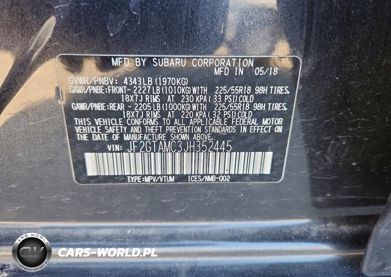2018 Subaru Crosstrek Limited VIN:JF2GTAMC3JH352445 - 13