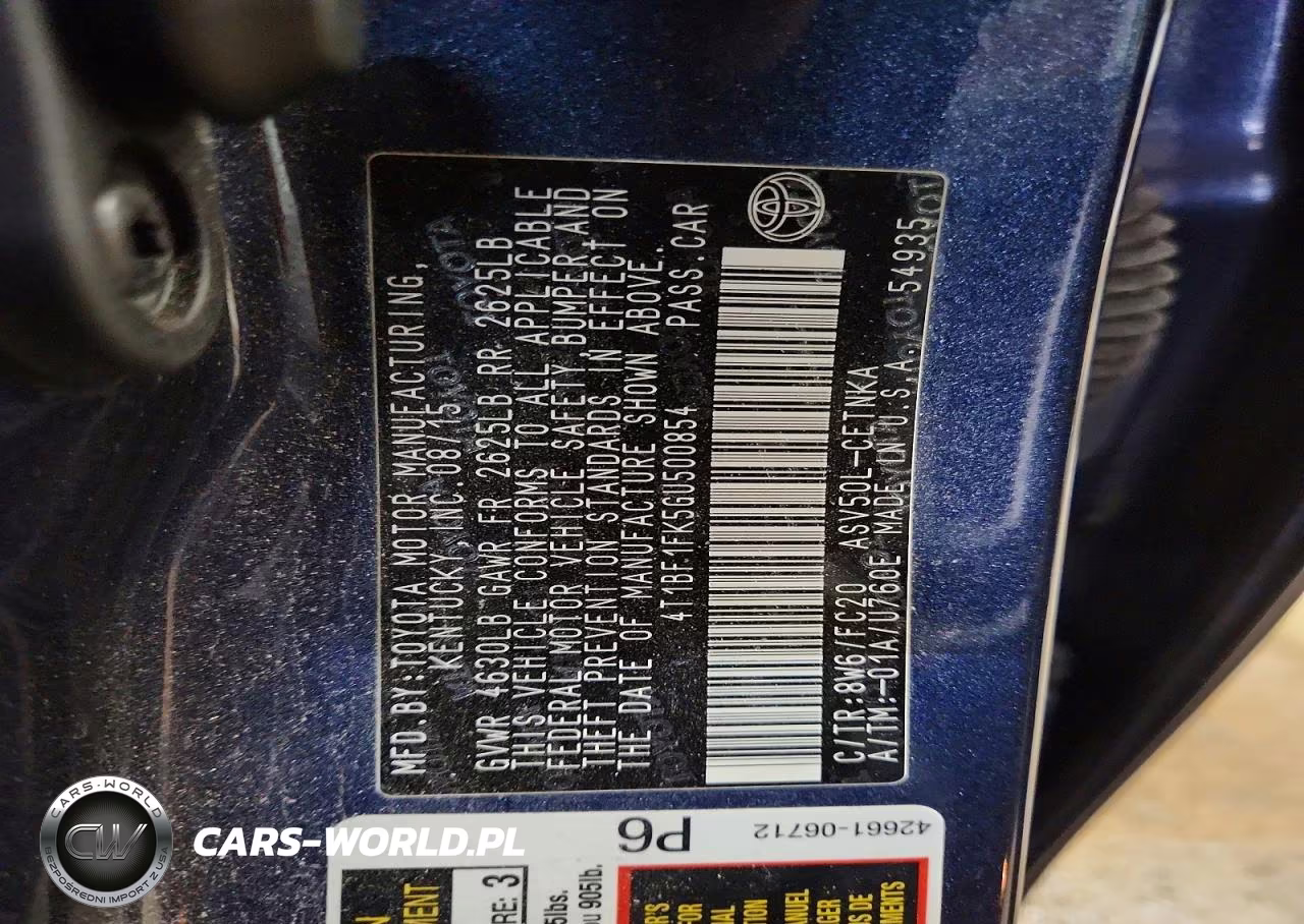 2016 Toyota Camry Le VIN:4T1BF1FK5GU500854 - 12