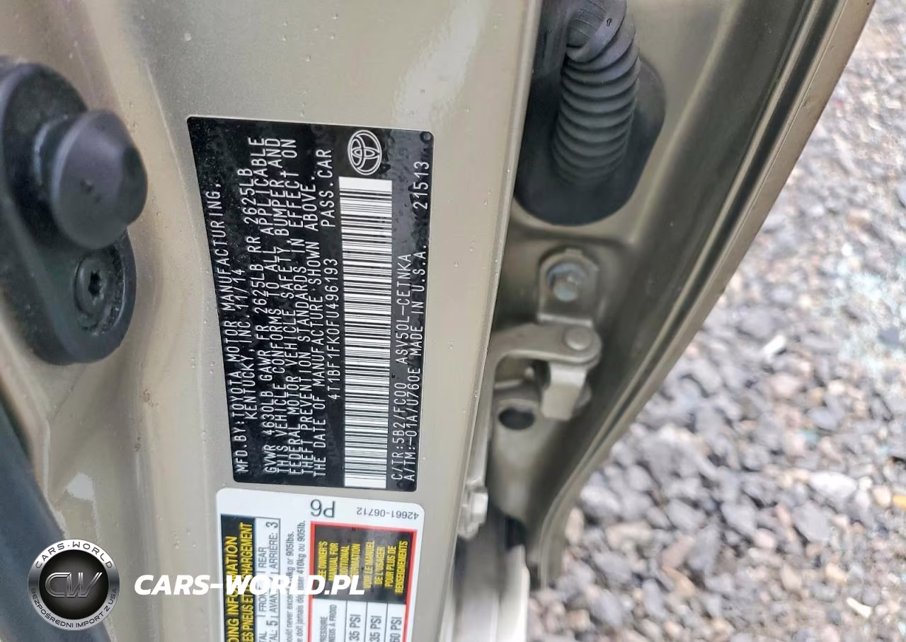 2015 Toyota Camry Le VIN:4T1BF1FK0FU496193 - 12