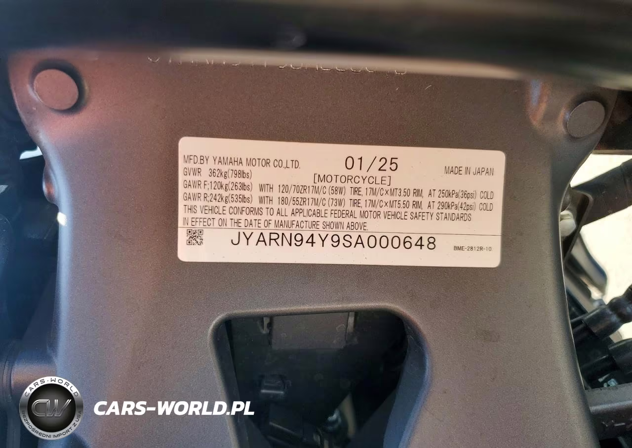 2025 Yamaha Mt09 C VIN:JYARN94Y9SA000648 - 9