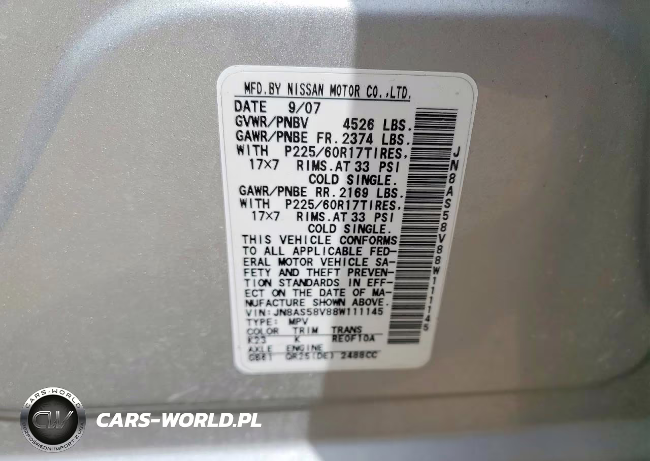 2008 Nissan Rogue S VIN:JN8AS58V88W111145 - 13