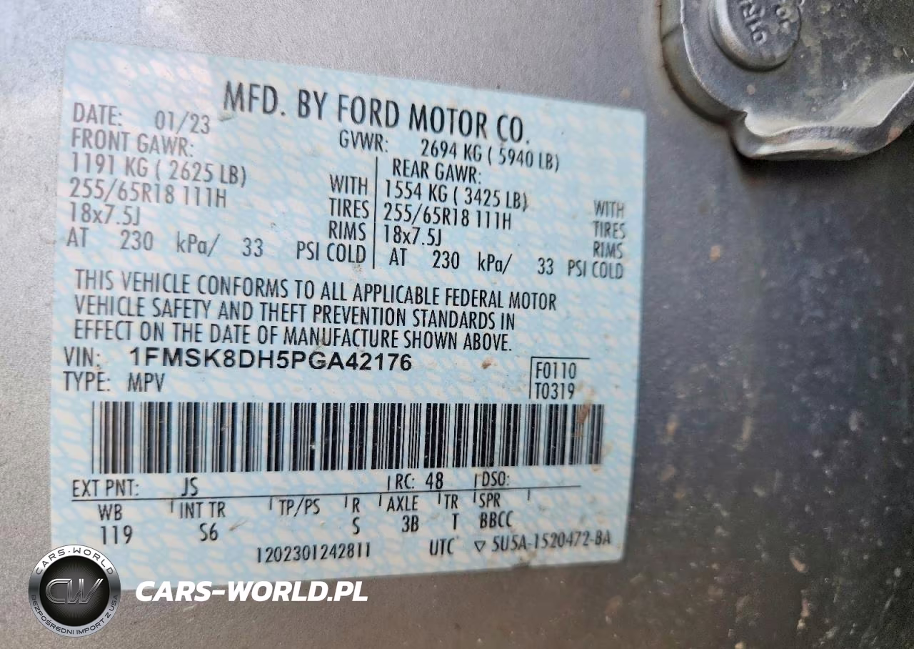 2023 Ford Explorer Xlt VIN:1FMSK8DH5PGA42176 - 13