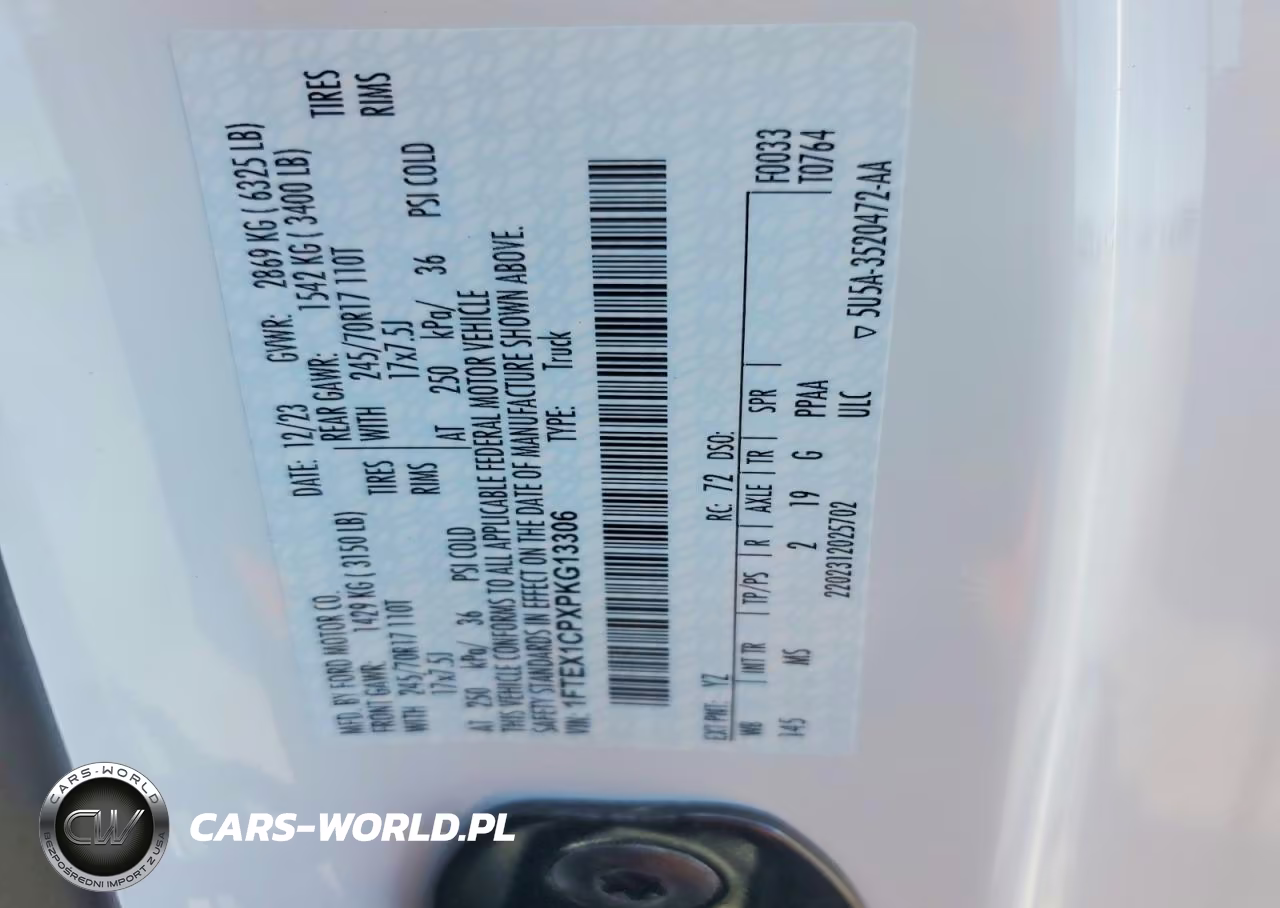 2023 Ford F150 Super Cab VIN:1FTEX1CPXPKG13306 - 12