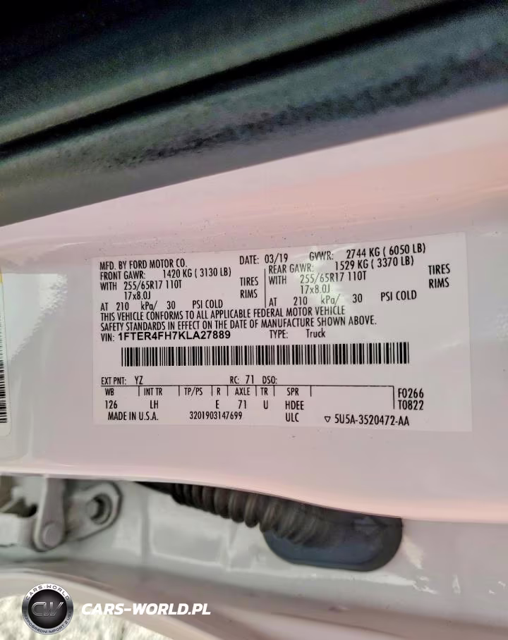 2019 Ford Ranger Xl VIN:1FTER4FH7KLA27889 - 12