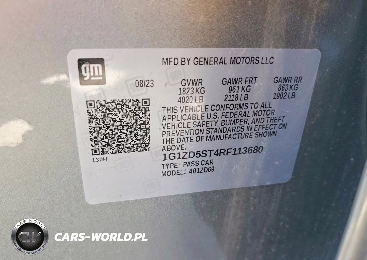 2024 Chevrolet Malibu Lt VIN:1G1ZD5ST4RF113680 - 12