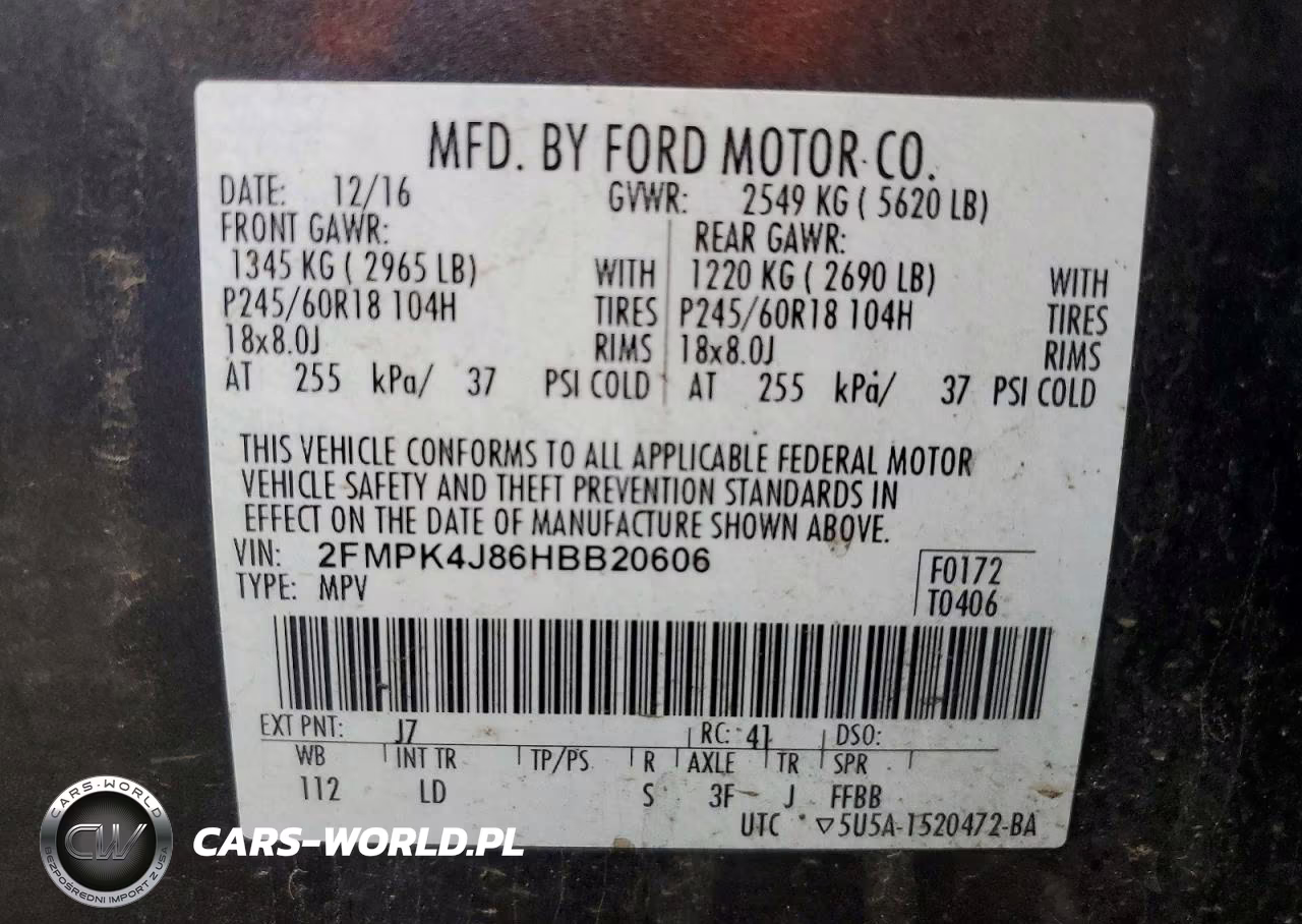 2017 Ford Edge Sel VIN:2FMPK4J86HBB20606 - 13